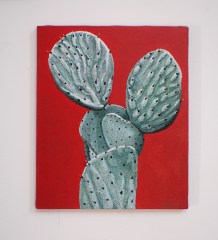 Cactus 3D Pen Relief on Canvas